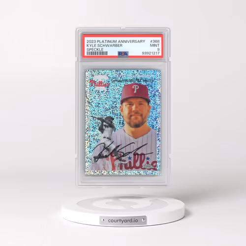 2023 Topps Chrome Platinum Anniversary #368 Kyle Schwarber - Speckle Refractor (PSA 9 MINT)