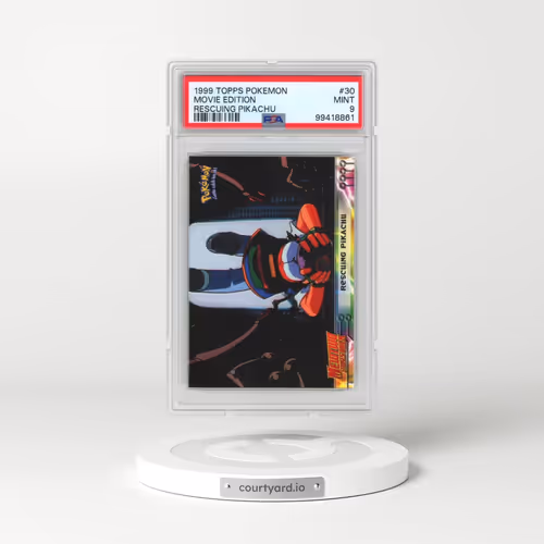 1999 Topps Pokémon the Movie Edt #30 Movie Edition - Rescuing Pikachu (PSA 9 MINT)