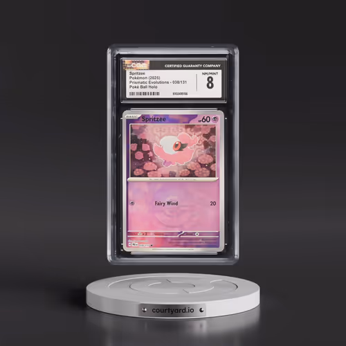 2024 Prismatic Evolutions - PRE EN #038/131 Spritzee - Poké Ball Holo (CGC 8 NM-MT)