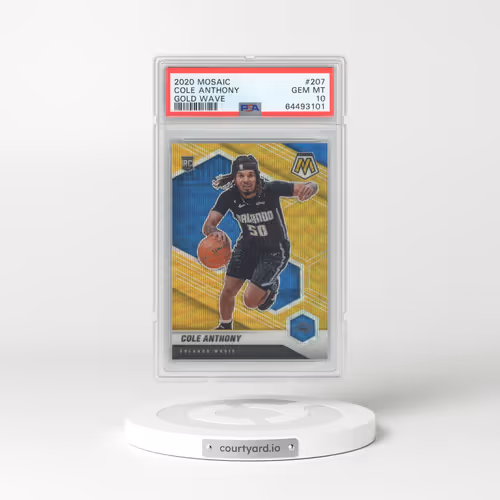 2020 Panini Mosaic #207 Cole Anthony - Gold Wave (PSA 10 GEM MINT)