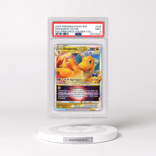 2022 Pokémon Swsh Black Star Promo #236 Dragonite Vstar - Pokemon Go Premier Deck Holder Collection