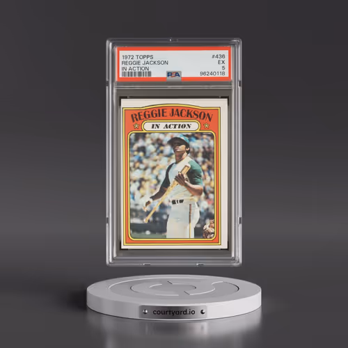 1972 Topps #436 Reggie Jackson - In Action (PSA 5 EX)