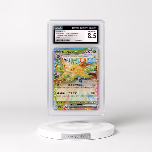 2024 Pokémon Sv8a-Terastal Fest EX #003 Leafeon EX - Holo (CGC 8.5 NM-MT+)