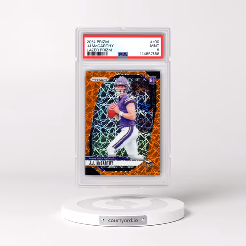 2024 Panini Prizm #400 JJ McCarthy - Lazer Prizm (PSA 9 MINT)
