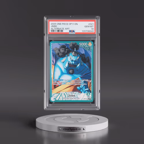 2025 One Piece OP11-A Fist of Divine Speed #021 Jinbe - Alternate Art (PSA 10 GEM MINT)