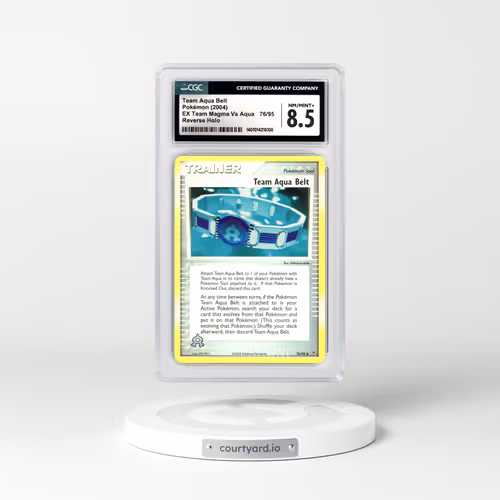 2004 EX Team Magma Vs Team Aqua #76 Team Aqua Belt - Holo (CGC 8.5 NM-MT+)