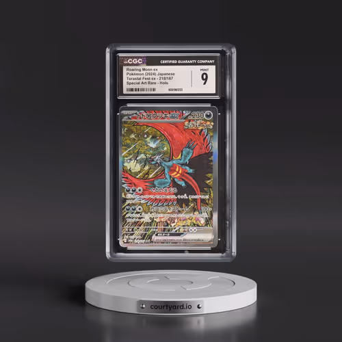 2024 High Class Pack: Terastal Fest ex - sv8a #218/187 Roaring Moon ex - Special Art Rare Holo (CGC