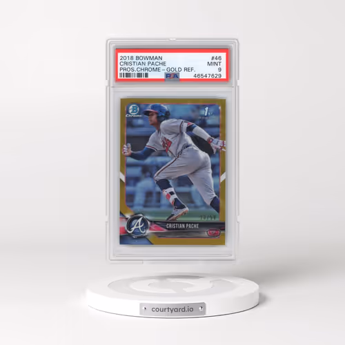 2018 Bowman Prospects Chrome #46 Cristian Pache - Gold Refractor (PSA 9 MINT)