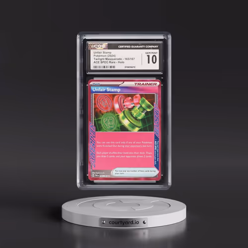 2024 Twilight Masquerade - TWM EN #165/167 Unfair Stamp - ACE SPEC Rare Holo (CGC 10 GEM MINT)