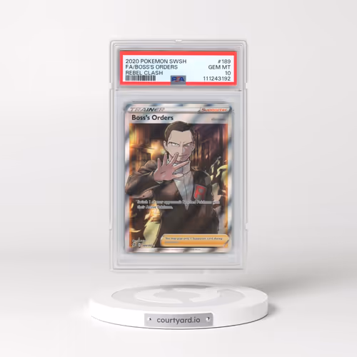 2020 Pokémon Sword & Shield Rebel Clash #189 Boss's Orders - Full Art (PSA 10 GEM MINT)