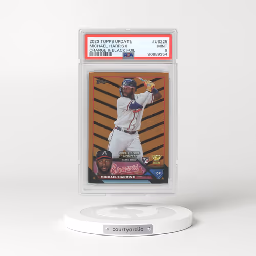 2023 Topps Update #US225 Michael Harris II - Orange & Black Foil (PSA 9 MINT)