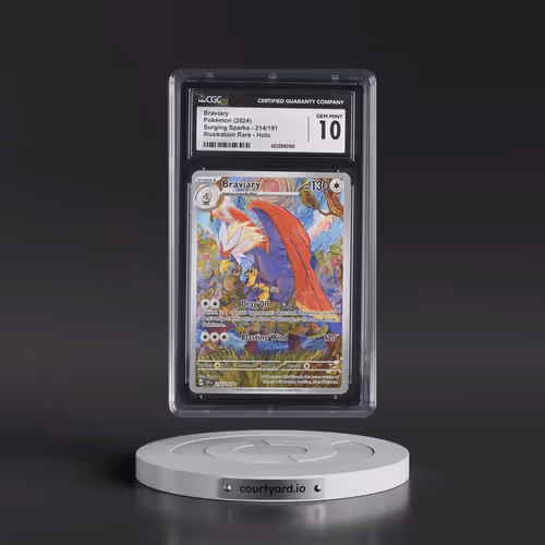 2024 Surging Sparks - SSP EN #214/191 Braviary - Illustration Rare Holo (CGC 10 GEM MINT)