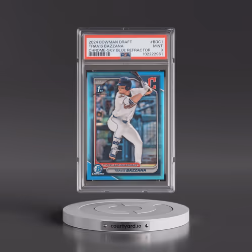 2024 Bowman Draft #BDC1 Travis Bazzana - Chrome-Sky Blue Refractor (PSA 9 MINT)