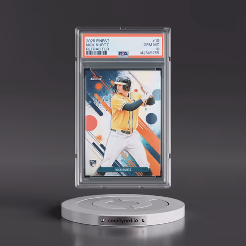 2025 Topps Finest #10 Nick Kurtz - Refractor (PSA 10 GEM MINT)