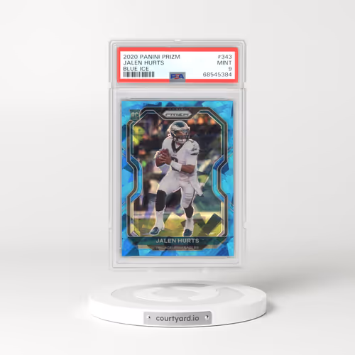 2020 Panini Prizm #343 Jalen Hurts - Blue Ice (PSA 9 MINT)
