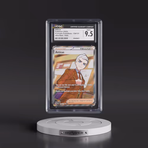 2025 Pokémon Pre EN-Prismatic Evolutions #134 Atticus - Ultra Rare (CGC 9.5 MINT+)