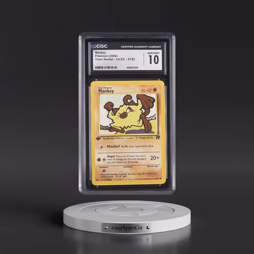 2000 Team Rocket #61/82 Mankey - 1st Edition 1st Edition (CGC 10 GEM MINT)
