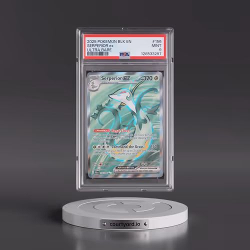 2025 Pokémon Blk EN-Black Bolt #156 Serperior EX - Holo Ultra Rare (PSA 9 MINT)