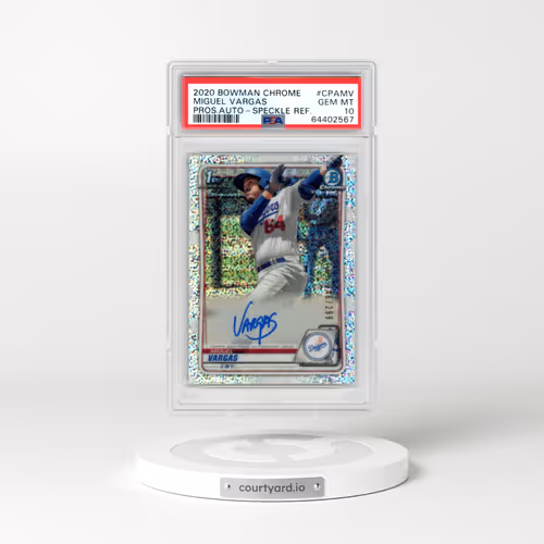 2020 Bowman Chrome Prospect Autographs #CPAMV Miguel Vargas - Speckle Refractor (PSA 10 GEM MINT)
