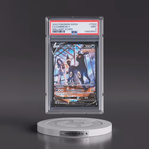2022 Pokémon Sword & Shield Brilliant Stars #TG22 Umbreon V - Holo Full Art (PSA 9 MINT)