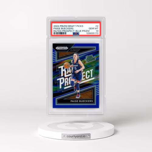 2024 Panini Prizm Draft Picks Rated Prospect #2 Paige Bueckers - Blue Prizm (PSA 10 GEM MINT)