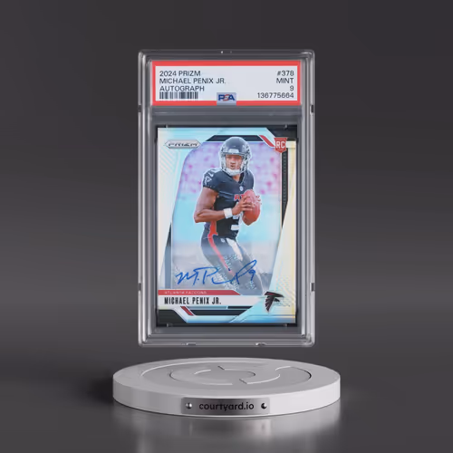 2024 Panini Prizm #378 Michael Penix Jr. - Autograph (PSA 9 MINT)