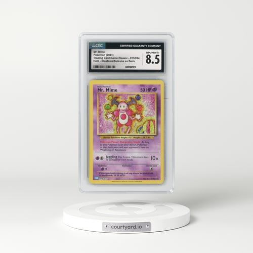 2023 Trading Card Game Classic - CLV, CLC, CLB #013/034 Mr. Mime - Blastoise & Suicune ex Deck - CLB Holo (CGC 8.5 NM-MT+)