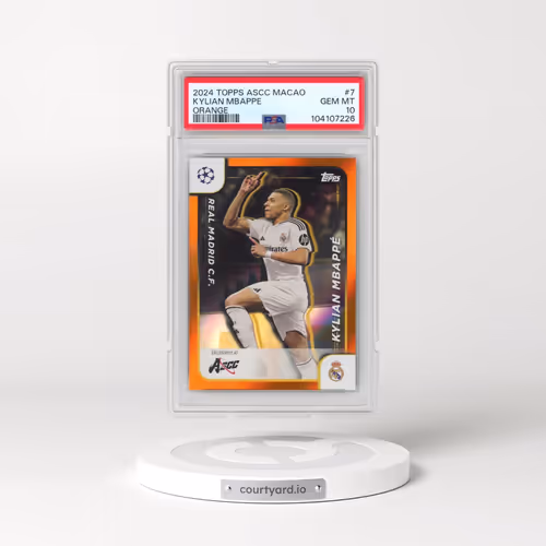 2024 Topps Ascc Macao #7 Kylian Mbappe - Orange (PSA 10 GEM MINT)