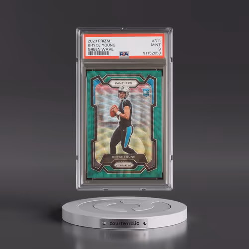 2023 Panini Prizm #311 Bryce Young - Green Wave (PSA 9 MINT)