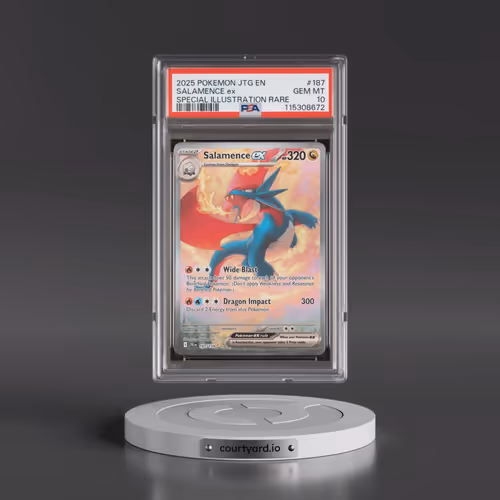 2025 Pokémon Jtg EN-Journey Together #187 Salamence EX - Holo Special Illustration Rare (PSA 10 GEM