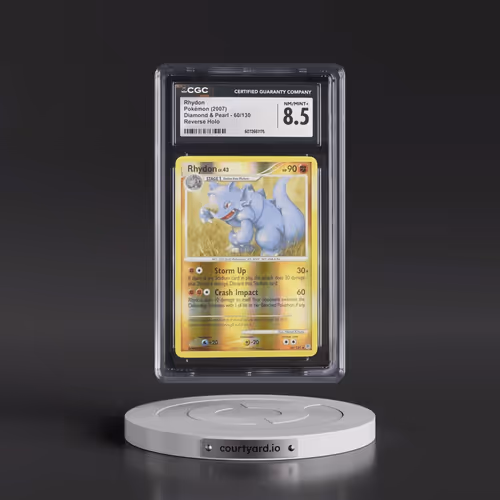 2007 Diamond & Pearl #60/130 Rhydon - Reverse Holo (CGC 8.5 NM-MT+)