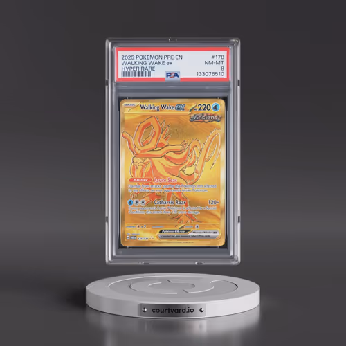 2025 Pokémon Pre EN-Prismatic Evolutions #178 Walking Wake EX - Holo Hyper Rare (PSA 8 NM-MT)