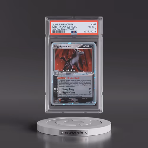 2006 Pokémon EX Holon Phantoms #101 Mightyena EX - Holo Holo (PSA 8 NM-MT)