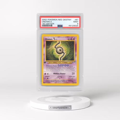 2002 Neo Destiny #87 Unown S - 1st Edition (PSA 9 MINT)
