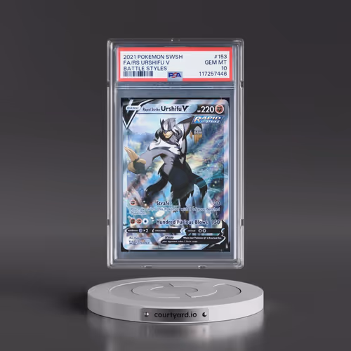 2021 Pokémon Sword & Shield Battle Styles #153 Rapid Strike Urshifu V - Holo Full Art (PSA 10 GEM MI