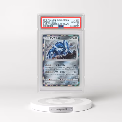 2018 Pokémon Sun & Moon Strength Expansion Pack Thunderclap Spark #038 Dialga - Holo (PSA 10 GEM MINT)