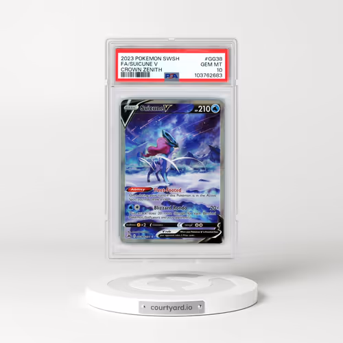 2023 Pokémon Sword and Shield Crown Zenith #GG38 Suicune V - Holo Full Art (PSA 10 GEM MINT)