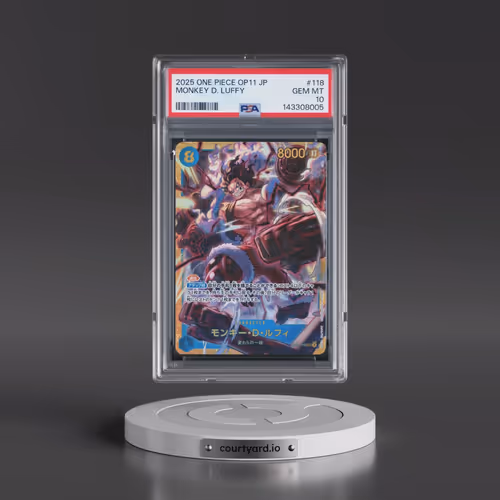 2025 One Piece Japanese OP11-A Fist of Divine Speed #118 Monkey D. Luffy (PSA 10 GEM MINT)