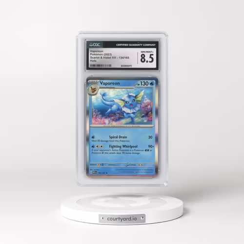 2023 Scarlet & Violet 151 - MEW EN #134/165 Vaporeon - Holo (CGC 8.5 NM-MT+)