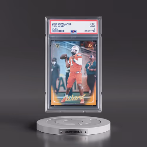 2025 Panini Luminance #101 Cam Ward - Gold (PSA 9 MINT)