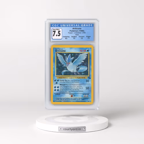 1999 Fossil #2/62 Articuno - Galaxy Star Holo (CGC 7.5 NM+)