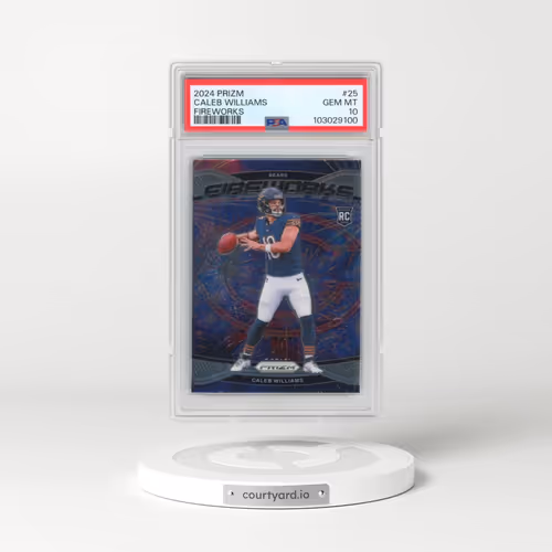 2024 Panini Prizm Fireworks #25 Caleb Williams (PSA 10 GEM MINT)