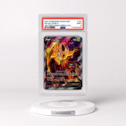 2021 Pokémon Swsh Black Star Promo #183 Jolteon V - Holo Full Art Jolteon Vmax Premium Collection (PSA 9 MINT)