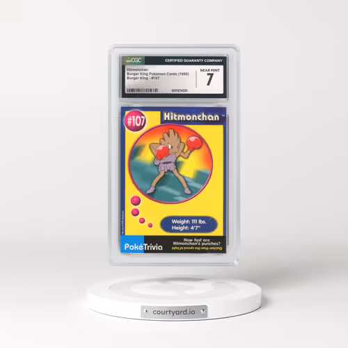 1999 Burger King Pokémon Cards - English #107 Hitmonchan (CGC 7 NM)