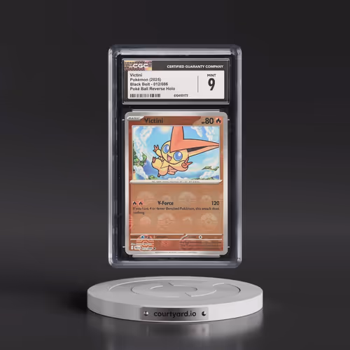 2025 Pokémon Blk EN-Black Bolt #012 Victini - Reverse Holo Poke Ball (CGC 9 MINT)