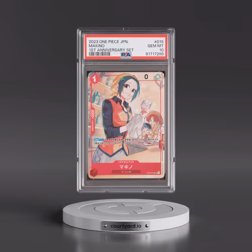 2023 One Piece Japanese 1st Anniversary Set #015 Makino (PSA 10 GEM MINT)