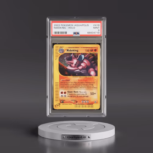 2003 Pokémon Aquapolis #H18 Nidoking - Holo (PSA 9 MINT)