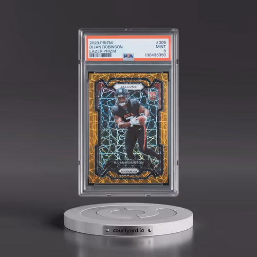 2023 Panini Prizm #305 Bijan Robinson - Lazer Prizm (PSA 9 MINT)