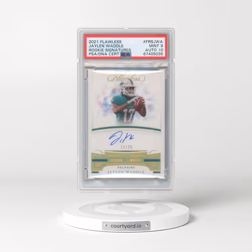 2021 Panini Flawless Flawless Rookie Signatures #FRSJWA Jaylen Waddle (PSA 9 MINT)