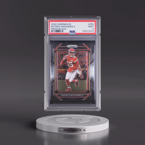 2022 Panini Chronicles Prizm Black #PB3 Patrick Mahomes II (PSA 9 MINT)